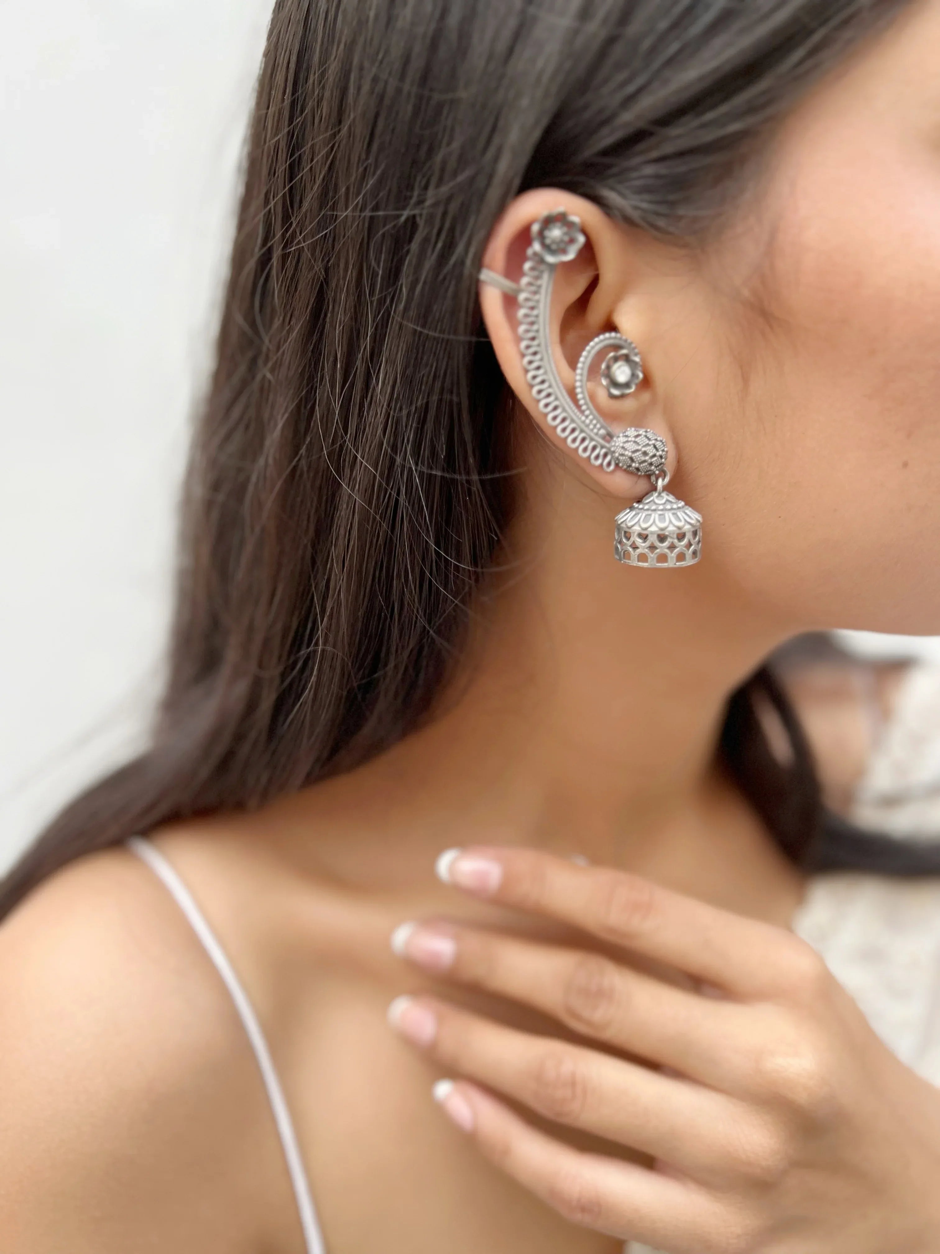 Aarushi Earcuff Jhumka (SET OF TWO) - Jhaanjhariya